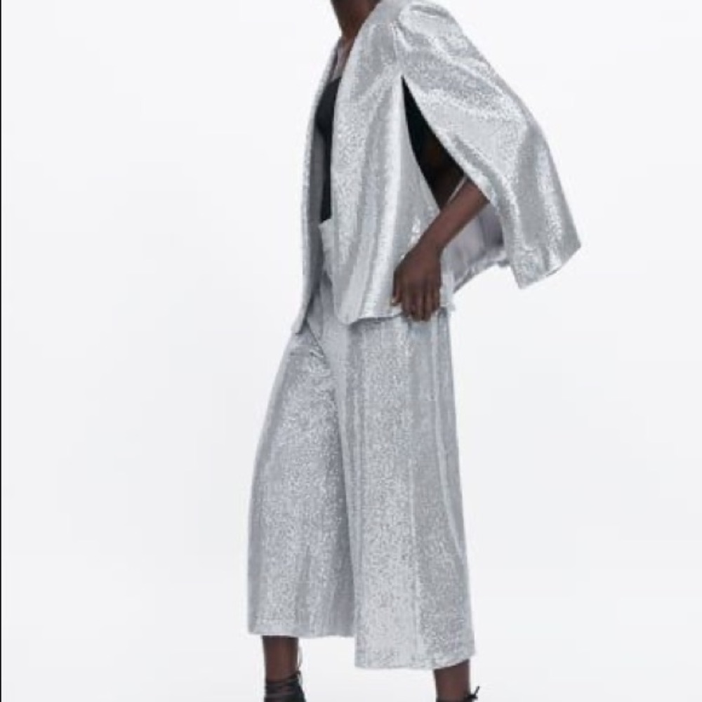 Zara Sequin Jacket and Pant Set